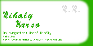 mihaly marso business card